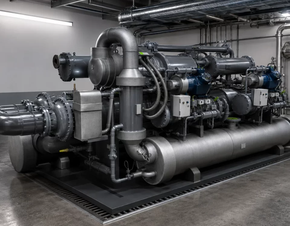 Unidad condensadora para sistema de refrigeración industrial